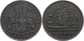 Madras Presidency, 10 Cash 1803