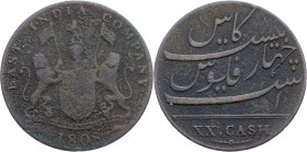 Madras Presidency, 20 Cash 1808