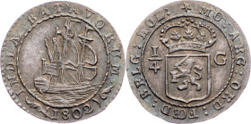 Netherlands East Indies, 1/4 Gulden 1802
