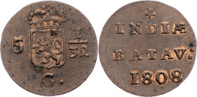 Netherlands East Indies, 1/2 Duit 1808