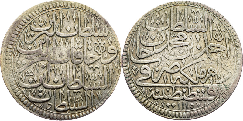 Ahmed III., 1 Zolota 1115 (1704) Ahmed III., 1 Zolota 1115 (1704), 19,455 g, Ag,...