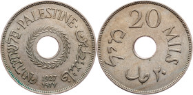 Palestine, 20 Mils 1927, London
