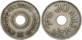 Palestine, 20 Mils 1927, London