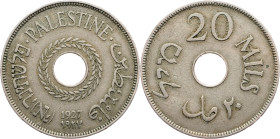 Palestine, 20 Mils 1927, London