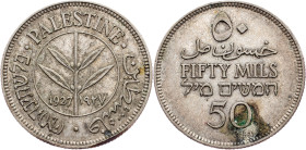 Palestine, 50 Mils 1927