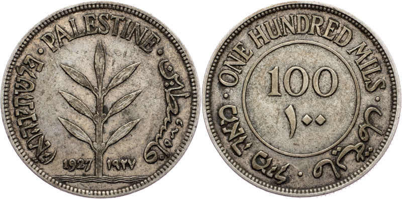 Palestine, 100 Mils 1927 Palestine, 100 Mils 1927, Ag, KM# 7|Toned; VF

Grade:...