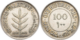 Palestine, 100 Mils 1935