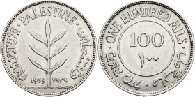 Palestine, 100 Mils 1939, London
