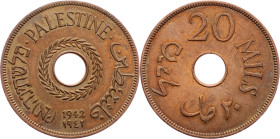 Palestine, 20 Mils 1942, London