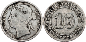 Straits Settlements, 10 Cents 1900