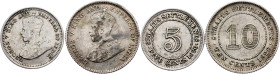 Straits Settlements, 5 Cents, 10 Cents 1926, 1926