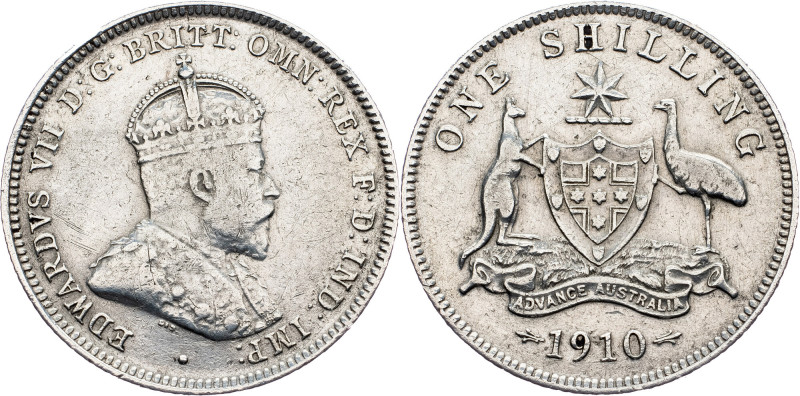 Australia, 1 Shilling 1910 Australia, 1 Shilling 1910, Ag, KM# 20; aEF

Grade:...