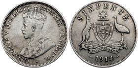 Australia, 6 Pence 1914