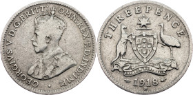 Australia, 3 Pence 1918