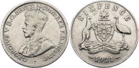 Australia, 6 Pence 1921
