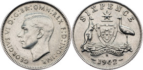 Australia, 6 Pence 1942