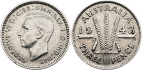 Australia, 3 Pence 1943