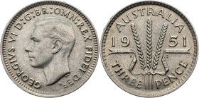 Australia, 3 Pence 1951