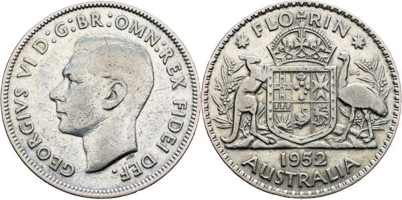 Australia, 1 Florin 1952 Australia, 1 Florin 1952, Ag, KM# 48; VF

Grade: VF