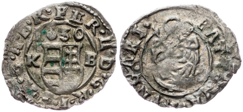 Ferdinand II., Denar 1630, Kremnitz Ferdinand II., Denar 1630, Kremnitz, 0,424 g...