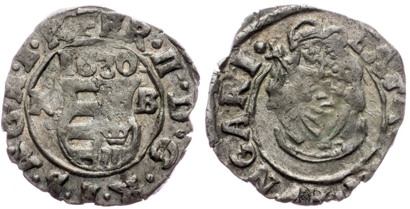 Ferdinand II., Denar 1630, Kremnitz Ferdinand II., Denar 1630, Kremnitz, 0,512 g...