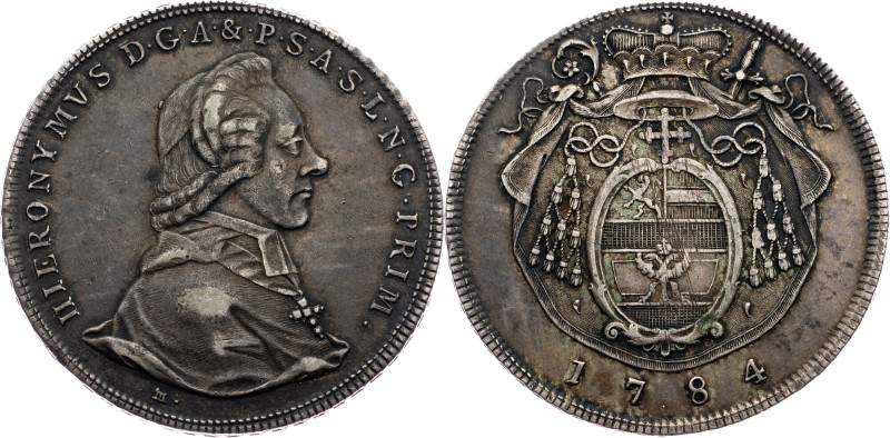 Salzburg, 1 Thaler 1784, Salzburg Salzburg, 1 Thaler 1784, Salzburg, 27,925 g, A...