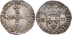 Henry III., 1/4 Ecu 1587, Rennes