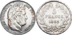 France, 5 Francs 1833, Strasbourg