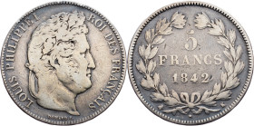 France, 5 Francs 1842, Bordeaux