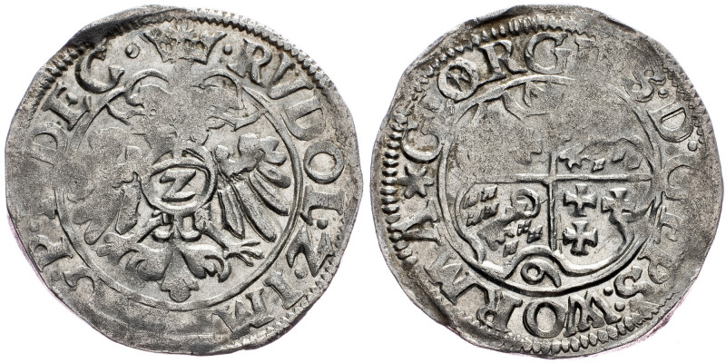 Rudolph II., 2 Kreuzer 1592 Rudolph II., 2 Kreuzer 1592, 1,124 g, Ag, MB# 16|wea...