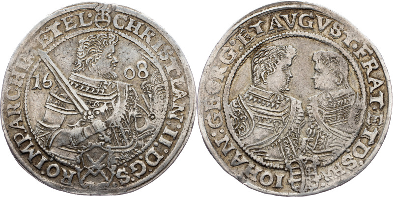 Germany, 1 Thaler 1608, Sachsen Germany, 1 Thaler 1608, Sachsen, Ag, KM# 24, Dav...