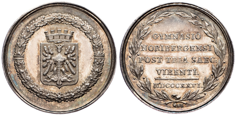 Germany, Medal 1826 Germany, Medal 1826, 8,975 g, Ag|Beautiful toned, remains of...