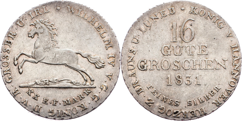 Germany, 16 Gute Groschen 1831 Germany, 16 Gute Groschen 1831, Ag, KM# 145.2|ton...