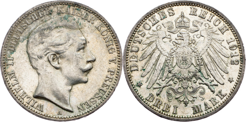 Germany, 3 Mark 1912, A Germany, 3 Mark 1912, A, Ag, KM# 527|toned; VF

Grade:...