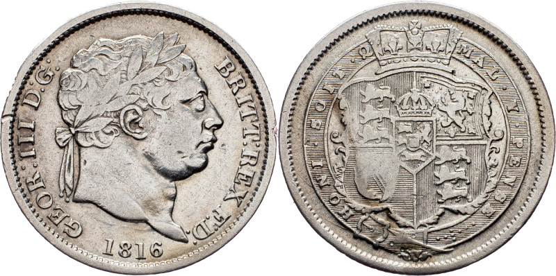 Great Britain, 1 Shilling 1816 Great Britain, 1 Shilling 1816, 5,539 g, KM# 666|...