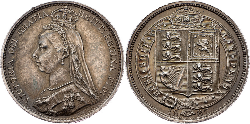 Great Britain, 6 Pence 1887 Great Britain, 6 Pence 1887, 2,829 g, KM# 759|toned;...
