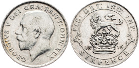 Great Britain, 6 Pence 1916