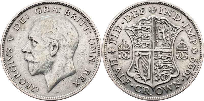 Great Britain, 1/2 Crown 1929 Great Britain, 1/2 Crown 1929, Ag, KM# 835; VF+
...