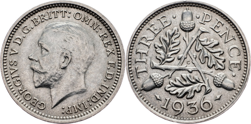 Great Britain, 3 Pence 1936 Great Britain, 3 Pence 1936, Ag, KM# 831; EF

Grad...