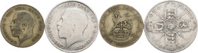 Great Britain, 1 Shilling, 1 Florin 1922, 1923
