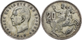 Greece, 20 Drachmai 1960