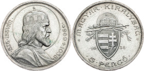 Hungary, 5 Pengo 1938