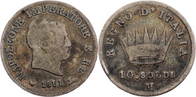 Italy, 10 Soldi 1811, M