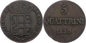 Italy, 5 Quttrini 1830