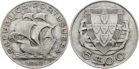 Portugal, 5 Escudos 1940