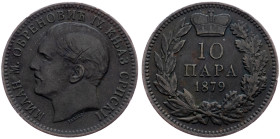 Serbia, 10 Para 1879