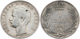 Serbia, 1 Dinar 1897