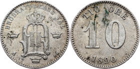 Sweden, 10 Ore 1890