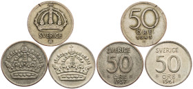 Sweden, 50 Ore 1943, 1957, 1961