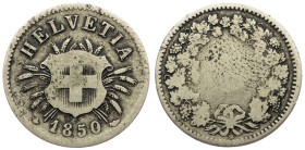 Switzerland, 5 Rappen 1850, Strasbourg